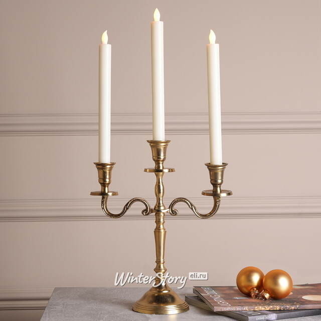 Канделябр на 3 свечи Castillo de Fenis 30 см Kaemingk
