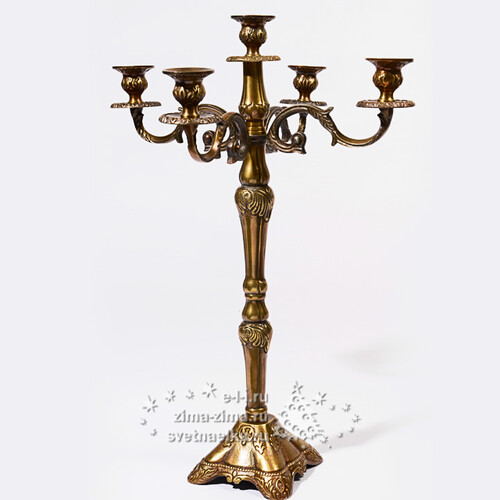 Подсвечник Императорский на 5 свечей, 31 см, золото Kaemingk