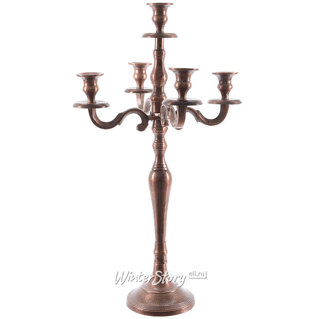 Подсвечник Калабрия на 5 свечей, 44*77 см, бронзовый Kaemingk