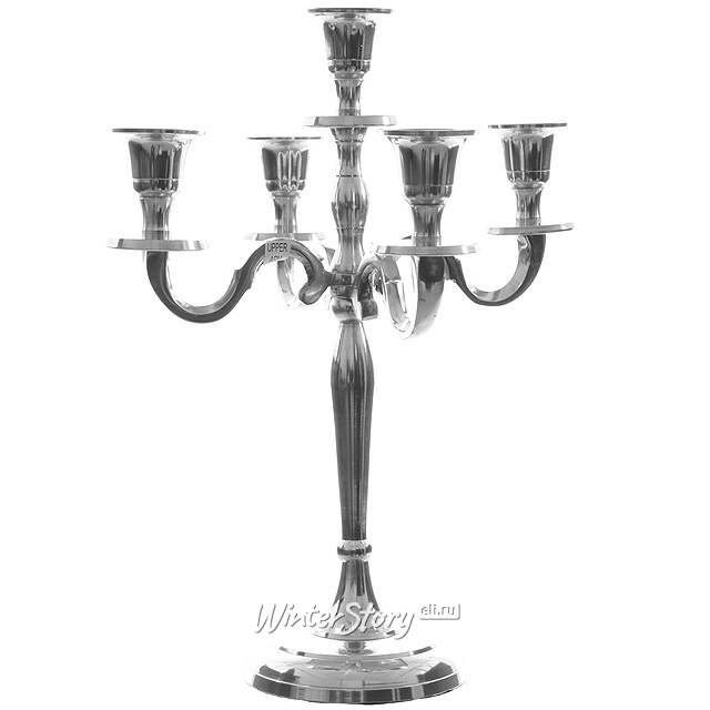 Подсвечник Виттория на 5 свечей, 45*80 см, серебро Kaemingk