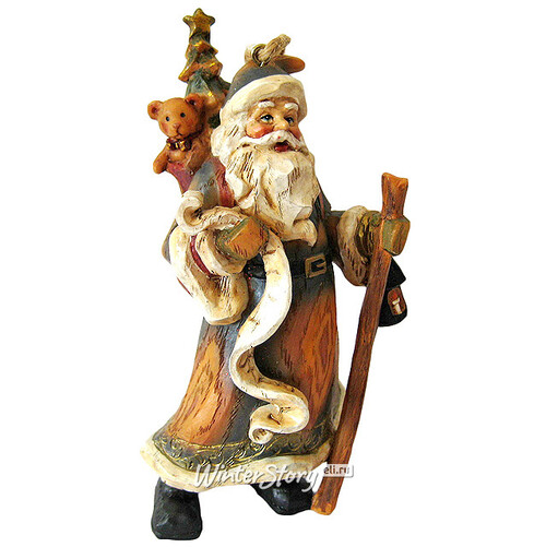 Елочная игрушка Дед Мороз с Мишкой и Елочкой 13 см, подвеска Forest Market