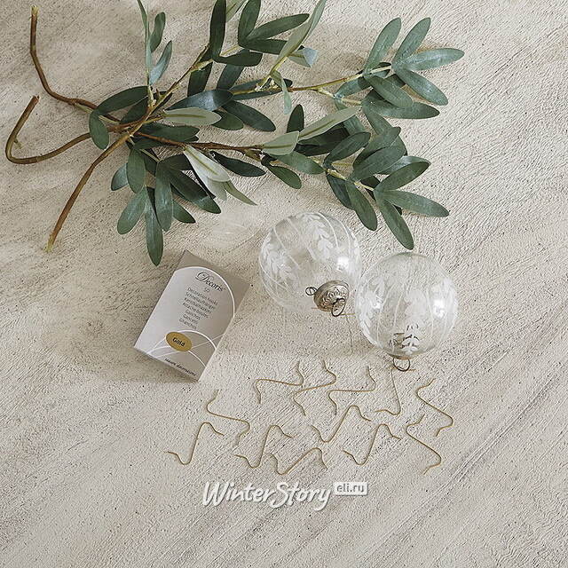 Крючки для елочных игрушек 3.5 см, 50 шт, золотые Kaemingk