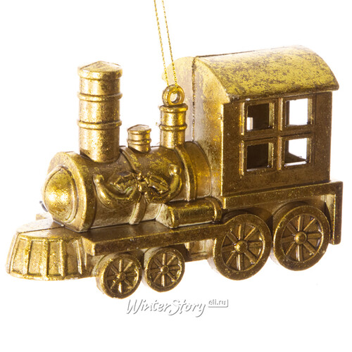 Елочная игрушка Золотое Рождество - Паровоз 12 см, подвеска Hogewoning