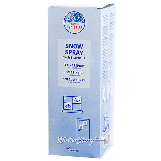 Искусственный снег Спрей с трафаретами, 150 мл Kaemingk