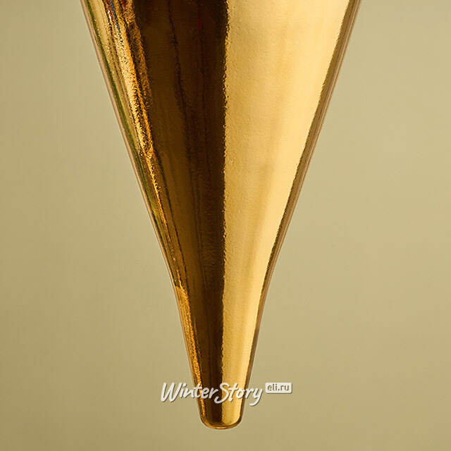 Елочная игрушка Сосулька Campello 40 см золотая Winter Deco