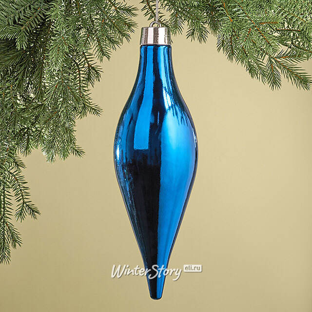 Елочная игрушка Сосулька Campello 40 см синяя Winter Deco