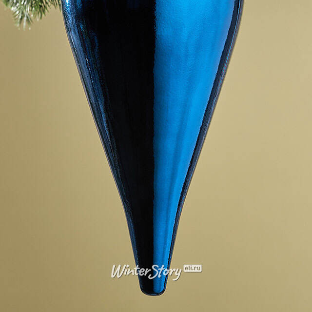 Елочная игрушка Сосулька Campello 40 см синяя Winter Deco