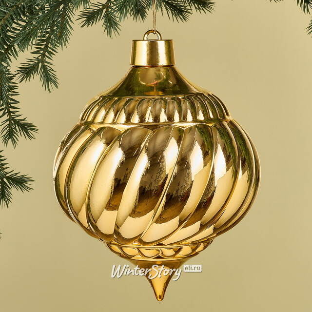 Елочный шар Луковка Bulbous 23 см золотая Winter Deco