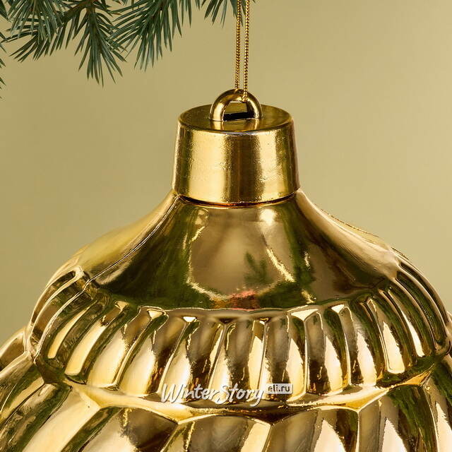 Елочный шар Луковка Bulbous 23 см золотая Winter Deco