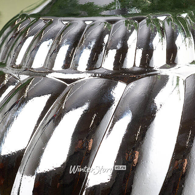 Елочный шар Луковка Bulbous 23 см серебряная Winter Deco