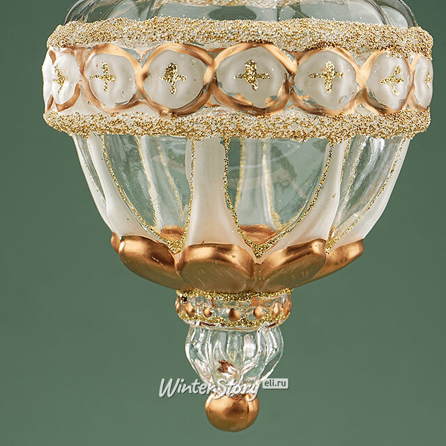 Набор стеклянных елочных игрушек Geronimo 15 см, 3 шт, подвеска Winter Deco