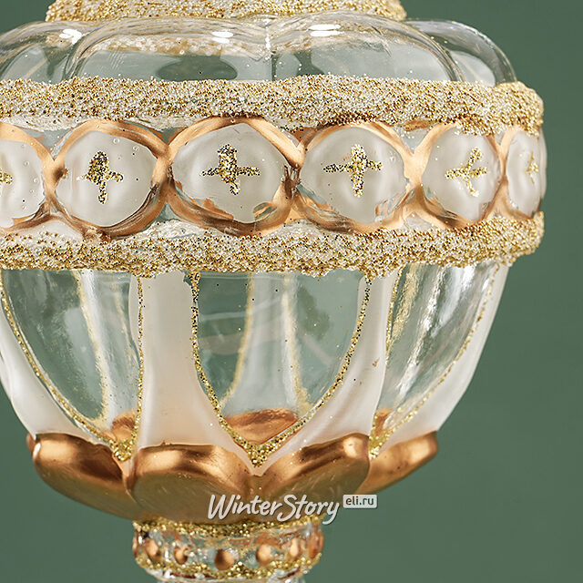 Набор стеклянных елочных игрушек Geronimo 15 см, 3 шт, подвеска Winter Deco