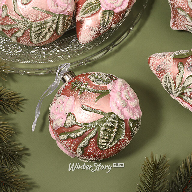 Елочные шары Pizzo - Caprino Bergamasco 10-15 см, 6 шт, стекло Winter Deco