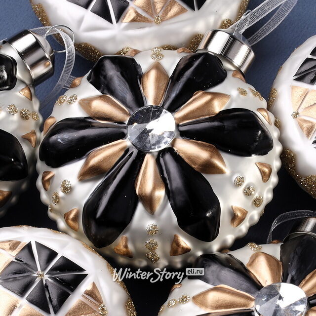 Набор стеклянных елочных игрушек Miracolo Calatafimi 8 см, 6 шт Winter Deco