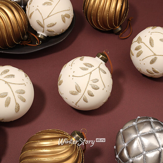 Коллекция стеклянных шаров Dalmine - Морозная Фантазия 10 см, 12 шт Winter Deco