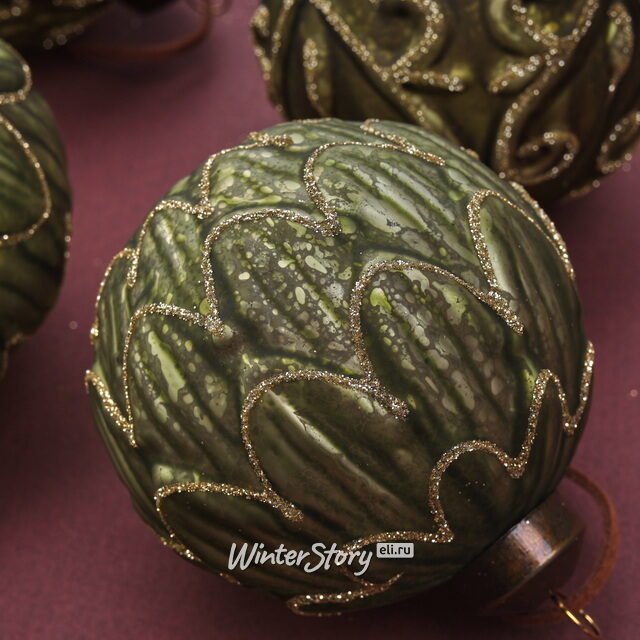 Елочные шары Pellio Intelvi 8 см, 6 шт, стекло Winter Deco