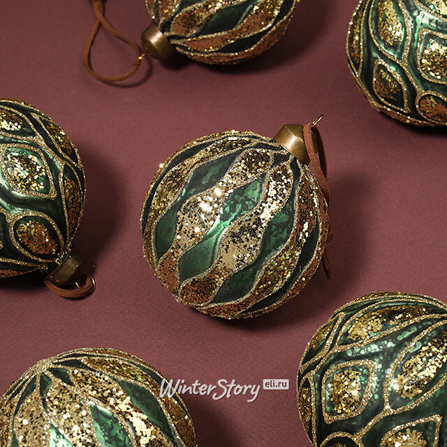 Елочные шары Rovere Veronese 8 см, 6 шт, стекло Winter Deco