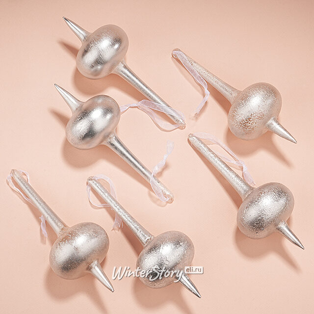 Елочные игрушки Fossato di Vico 19 см, 6 шт, стекло Winter Deco