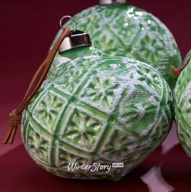 Набор стеклянных шаров Stella Cilento 10 см, 4 шт Winter Deco