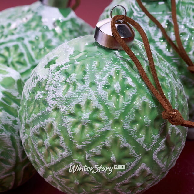 Набор стеклянных шаров Stella Cilento 10 см, 4 шт Winter Deco