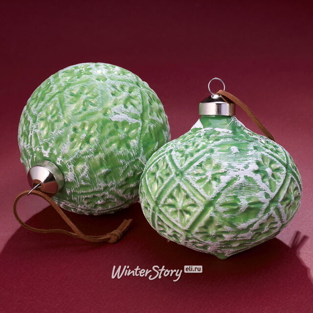 Набор стеклянных шаров Stella Cilento 10 см, 4 шт Winter Deco