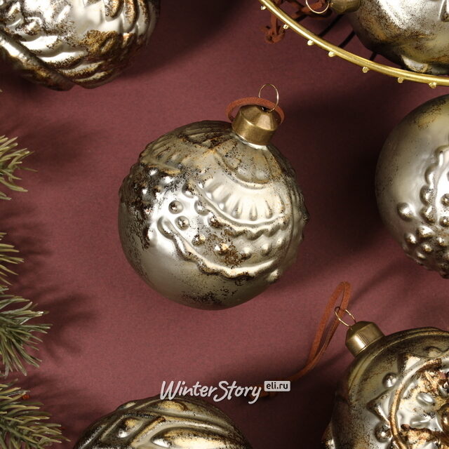 Елочные шары Tempio Pausing 8 см, 12 шт, стекло Winter Deco