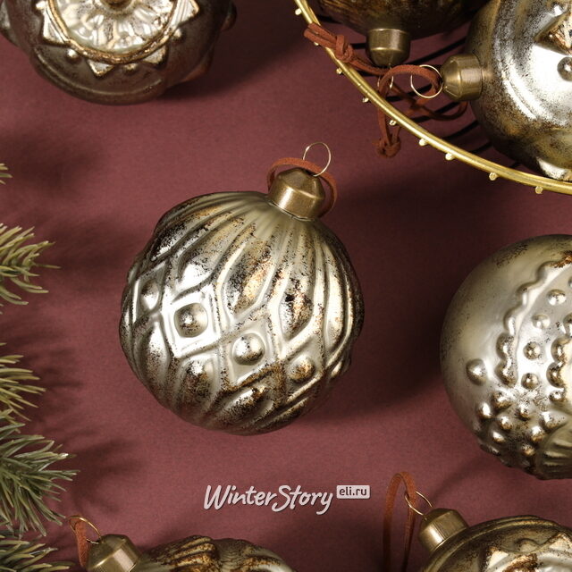 Елочные шары Tempio Pausing 8 см, 12 шт, стекло Winter Deco