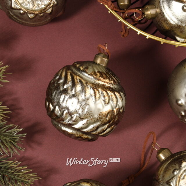 Елочные шары Tempio Pausing 8 см, 12 шт, стекло Winter Deco