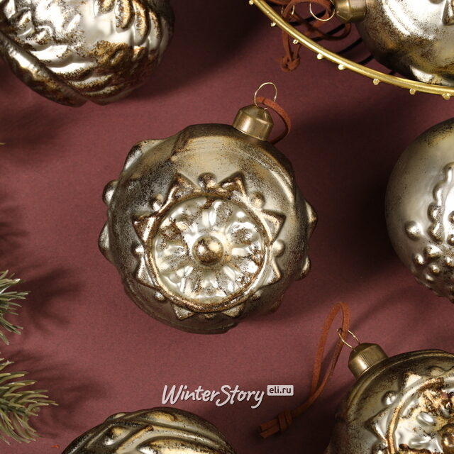 Елочные шары Tempio Pausing 8 см, 12 шт, стекло Winter Deco