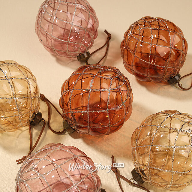 Елочные шары Torre Canne 10 см, 6 шт, стекло Winter Deco