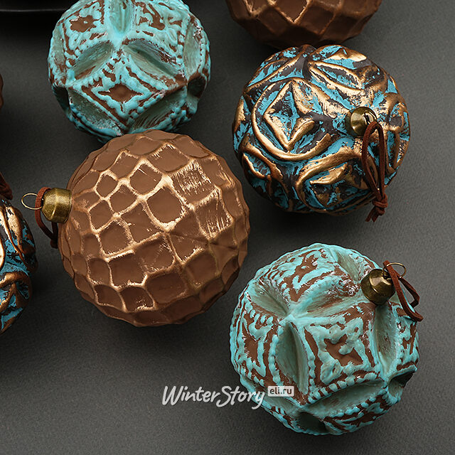 Набор стеклянных шаров Patina Monte 10 см, 12 шт Winter Deco