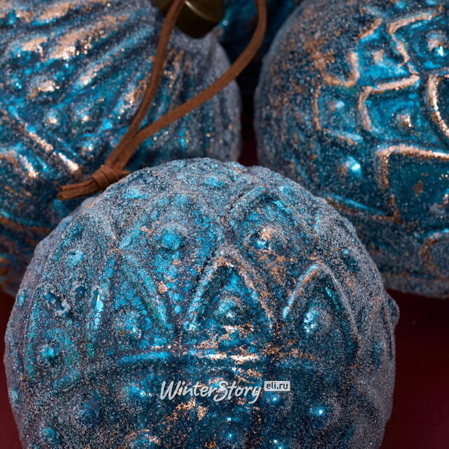 Набор стеклянных шаров Fratta Todina 10 см, 4 шт Winter Deco