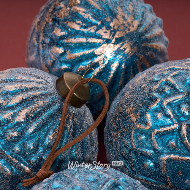 Набор стеклянных шаров Fratta Todina 10 см, 4 шт Winter Deco