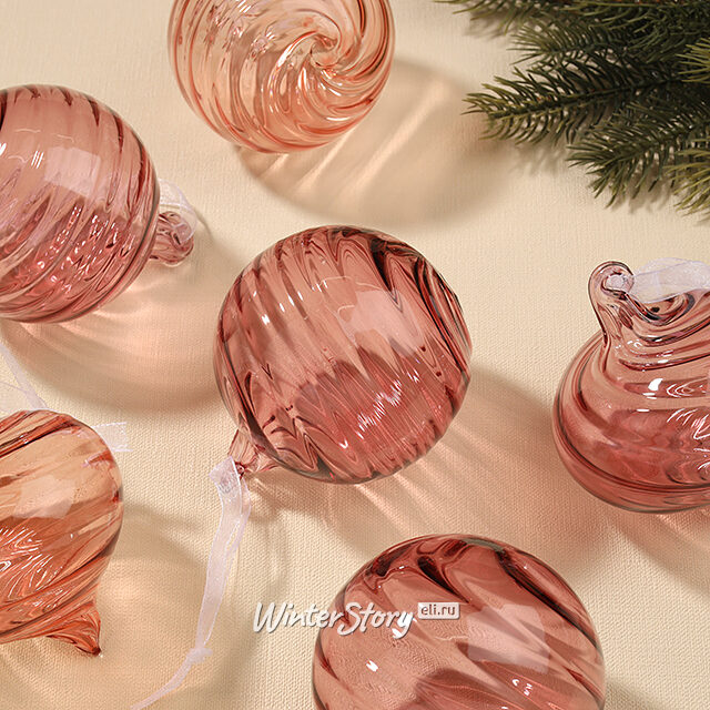 Елочные шары Fiume-Veneto 8 см, 12 шт, стекло Winter Deco