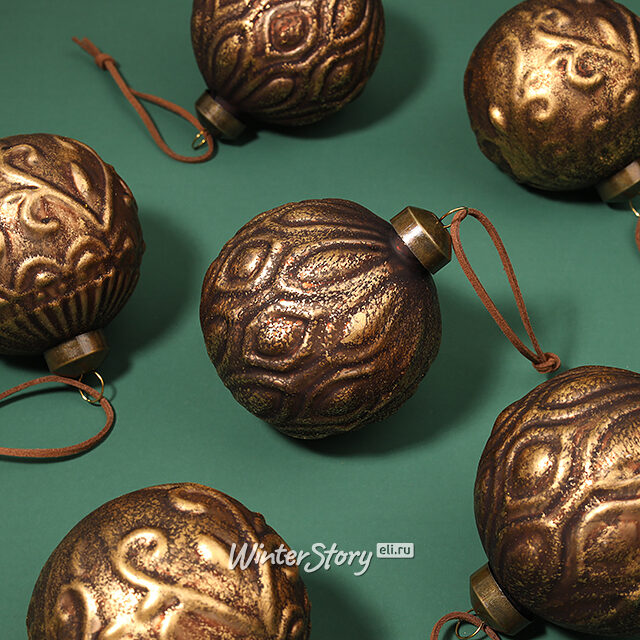 Елочные шары Bagnolo in Piano 8 см, 6 шт, стекло Winter Deco