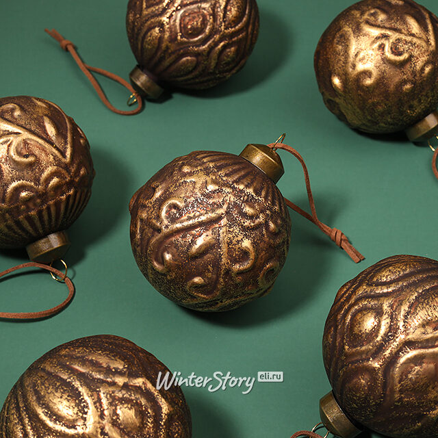 Елочные шары Bagnolo in Piano 8 см, 6 шт, стекло Winter Deco