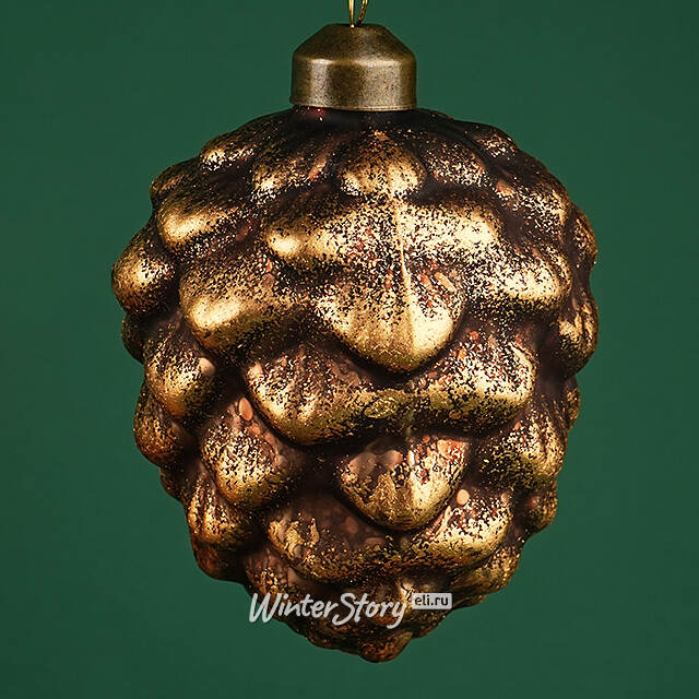 Елочные игрушки Шишки - Богемия 10 см, 6 шт, стекло Winter Deco