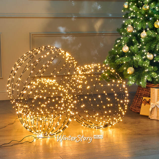 Светодиодный шар Cielo Stellato 40 см, 260 теплых белых LED ламп, таймер, IP44 Winter Deco
