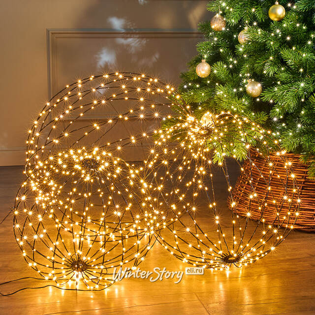 Светодиодный шар Cielo Stellato 40 см, 260 теплых белых LED ламп, таймер, IP44 Winter Deco