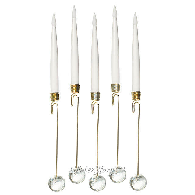 Свечи на елку Crystal Light 16 см, 10 шт, с пультом управления, на батарейках, IP20 Winter Deco