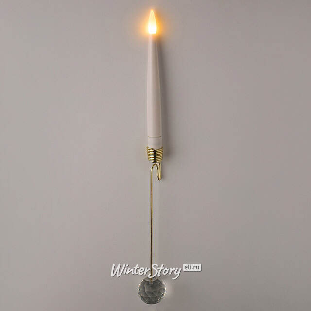 Свечи на елку Crystal Light 16 см, 10 шт, с пультом управления, на батарейках, IP20 Winter Deco