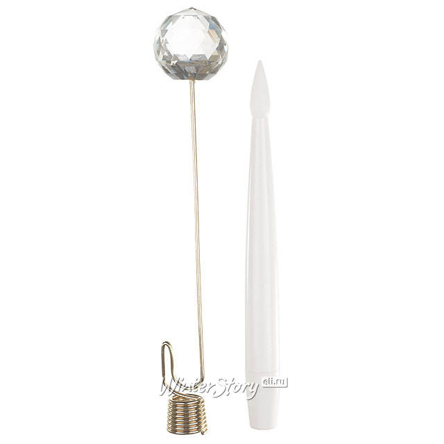 Свечи на елку Crystal Light 16 см, 10 шт, с пультом управления, на батарейках, IP20 Winter Deco