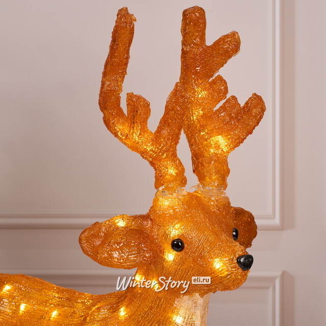 Светодиодный олень Норман 63 см, 80 теплых белых LED ламп, акрил, IP44 Winter Deco