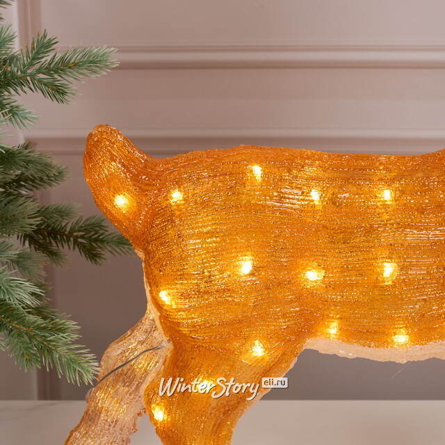 Светодиодный олень Норман 63 см, 80 теплых белых LED ламп, акрил, IP44 Winter Deco