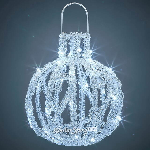 Светодиодный шар Dentelle de Glace 20 см, 40 холодных белых LED ламп, акрил, IP44 Winter Deco
