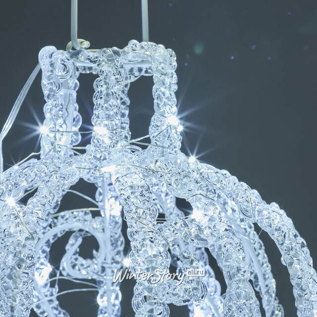 Светодиодный шар Dentelle de Glace 20 см, 40 холодных белых LED ламп, акрил, IP44 Winter Deco