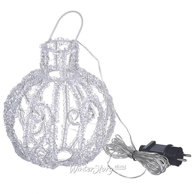 Светодиодный шар Dentelle de Glace 20 см, 40 холодных белых LED ламп, акрил, IP44 Winter Deco