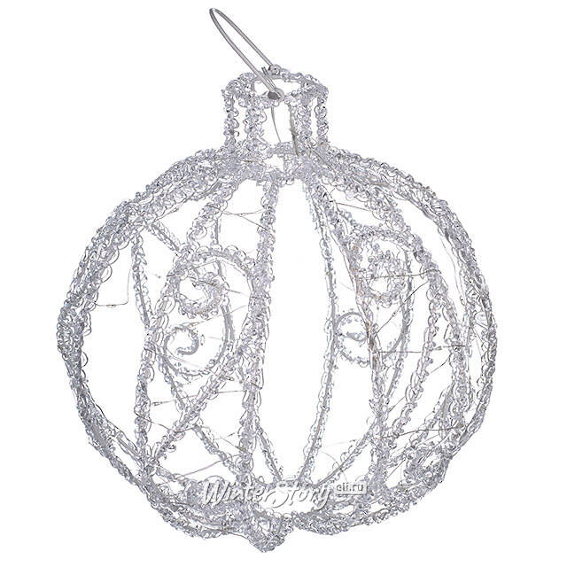 Светодиодный шар Dentelle de Glace 30 см, 80 холодных белых LED ламп, акрил, IP44 Winter Deco