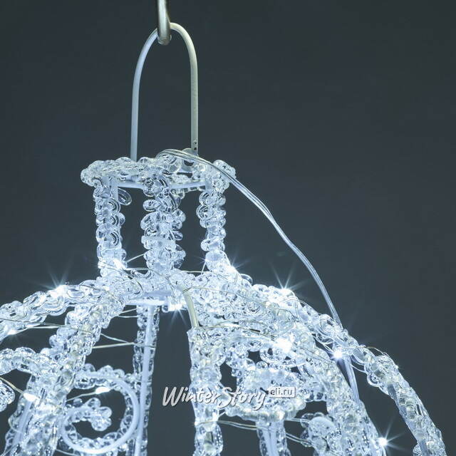 Светодиодный шар Dentelle de Glace 30 см, 80 холодных белых LED ламп, акрил, IP44 Winter Deco