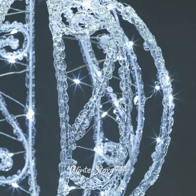 Светодиодный шар Dentelle de Glace 30 см, 80 холодных белых LED ламп, акрил, IP44 Winter Deco